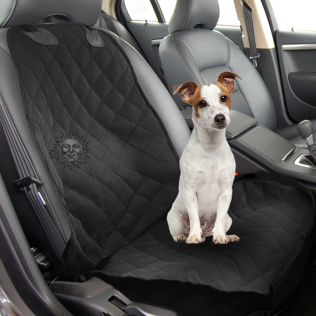 SunGrow Ferret & Dog Front Seat Car Cover, Bucket Seat Protector for Dogs, Captain Chair Seat Cover, Non-Slip Pet Car Seat Protector, Universal Fit, Washable Pet Seat Cover, Pet Travel Accessories