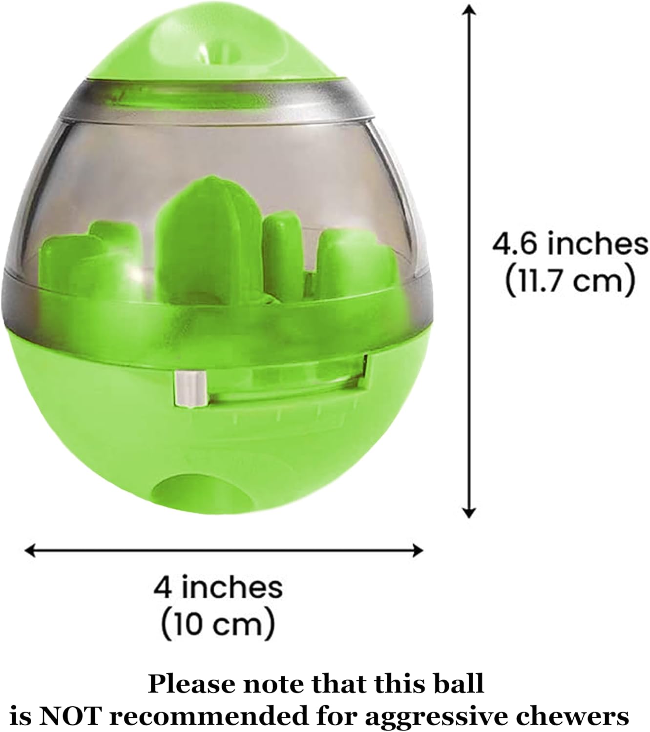 SunGrow Bunny Treat Ball, Boredom Buster Ends Naughty Chewing and Bloat, Encourages Exercise, Interactive Puzzle Feeder Ideal for Puppy, Small Dog Breeds, Pocket Pet, Rabbits, Rats, and Hamsters, 4.6”