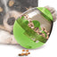 SunGrow Puppy, Small Dog Breeds, and Cat Treat Ball, Slow Pet Feeder, Boredom Buster, Adjustable Food Dispenser, Ends Naughty Chewing and Bloat, Encourages Exercise, Interactive Puzzle Feeder, 4.6”