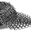 Synra Cast Iron Scrubber, 7 Inches Diameter, Round 316 Premium Stainless Steel, Lightweight, Flexible Chainmail Scrubber, Cleans Cookware with No Scratches or Residue